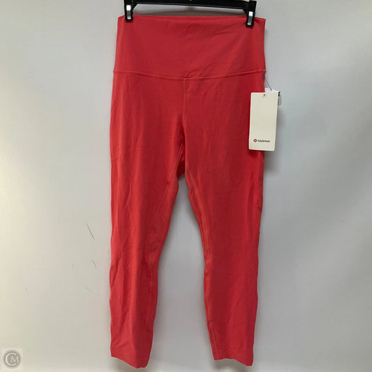 Athletic Leggings By Lululemon In Coral, Size: 10