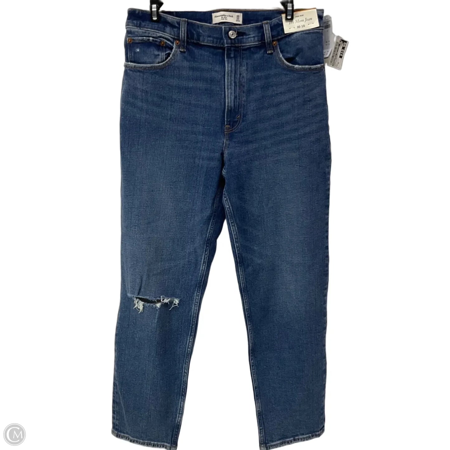 Jeans Straight By Abercrombie And Fitch In Blue Denim, Size: 10