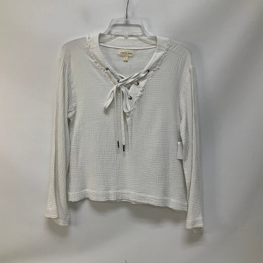 White Top Long Sleeve Cloth And Stone, Size S