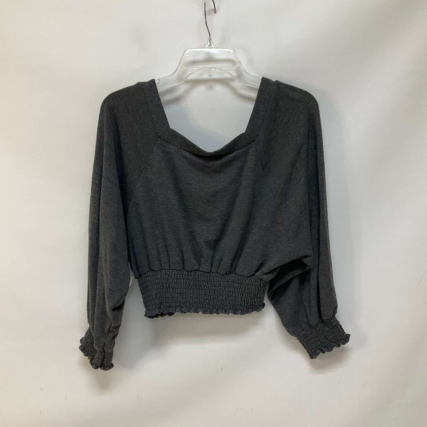 Grey Top Long Sleeve Free People, Size M