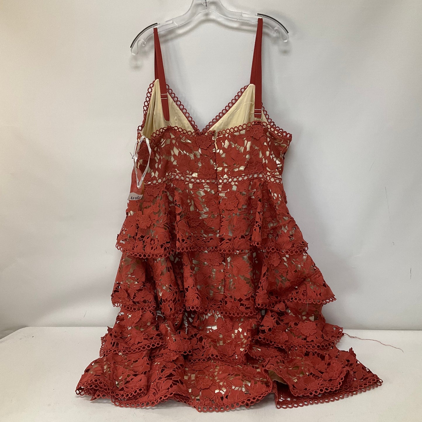 Red Dress Party Midi Cmc, Size 2x