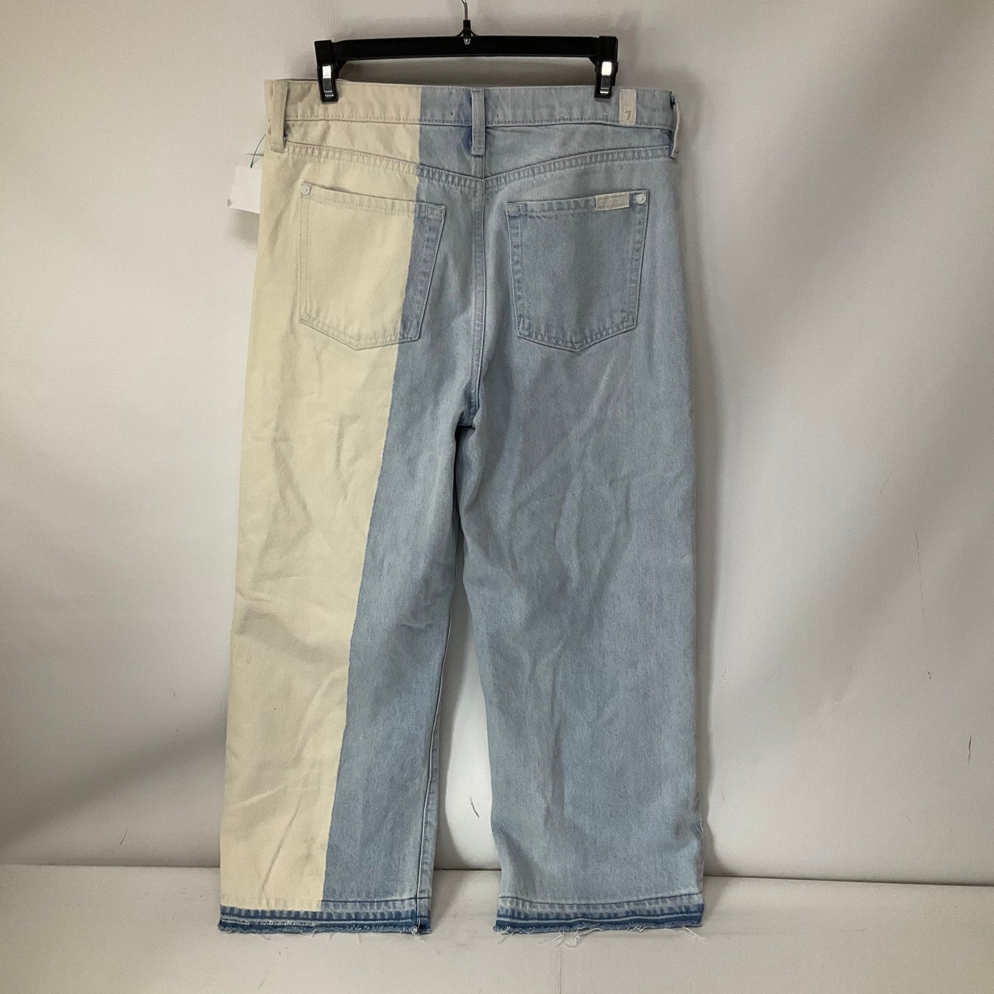 Jeans Straight By 7 For All Mankind In Blue & White, Size: 6