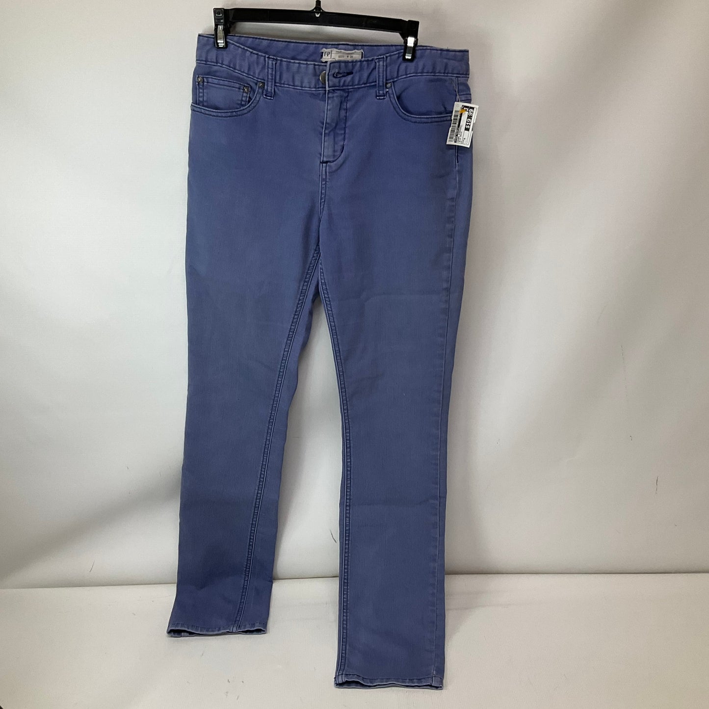 Jeans Straight By Free People In Blue Denim, Size: 6