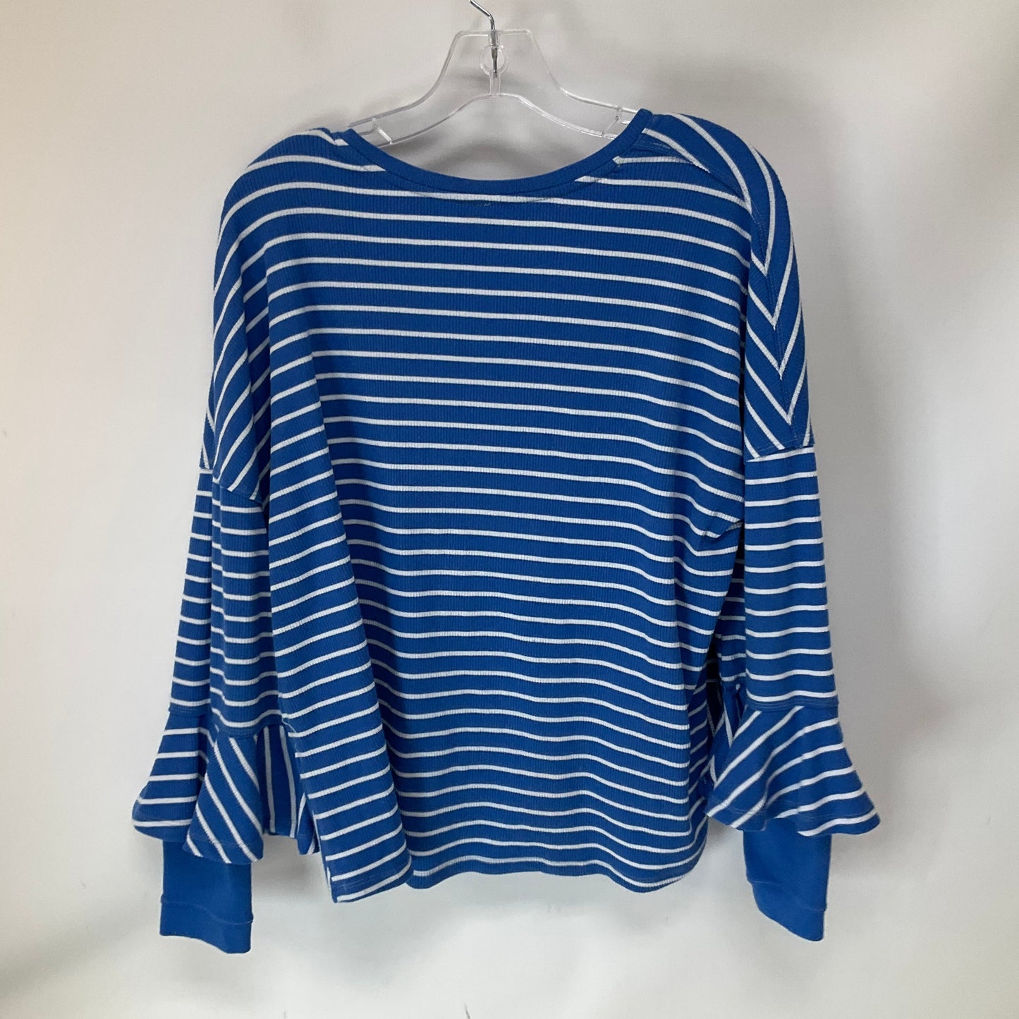 Top Long Sleeve By Weatherproof In Striped Pattern, Size: S