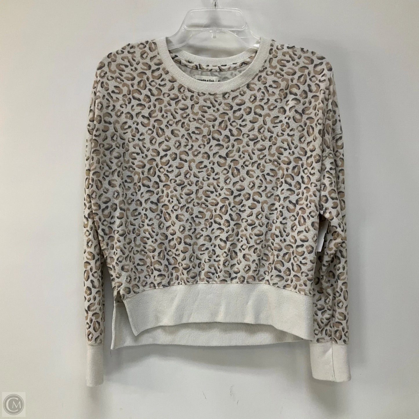 Top Long Sleeve By Abercrombie And Fitch In Animal Print, Size: Xs