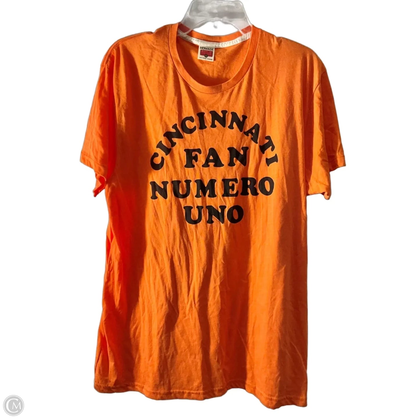 Top Short Sleeve By Homage In Orange, Size: Xl