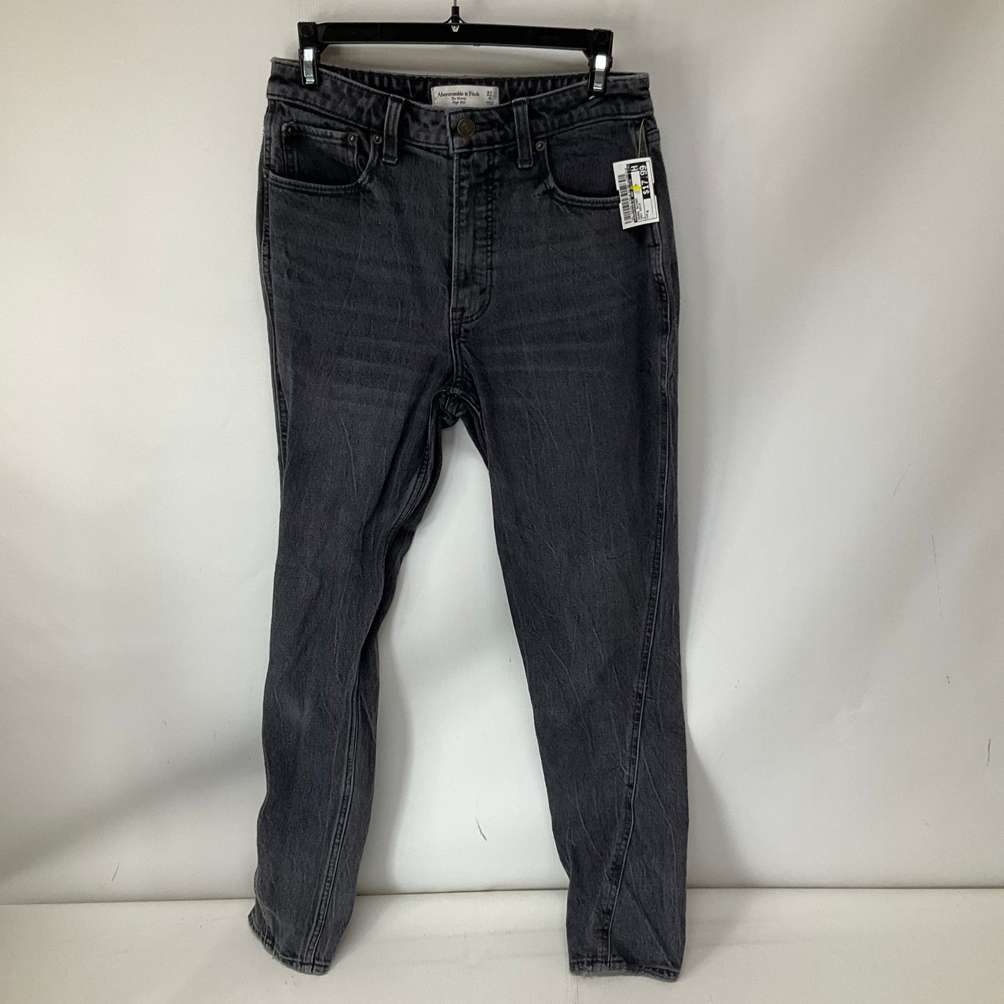 Jeans Skinny By Abercrombie And Fitch In Grey Denim, Size: 4