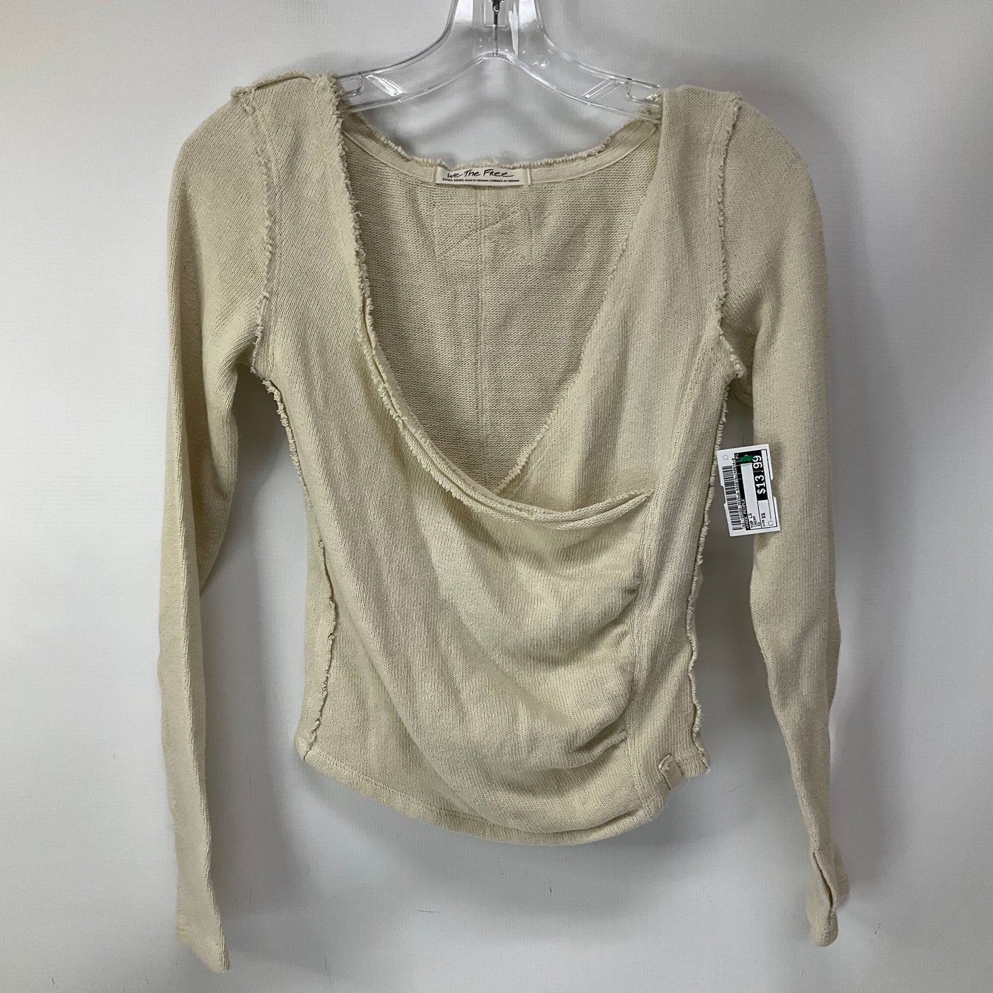 Top Long Sleeve By Free People In Cream, Size: Xs