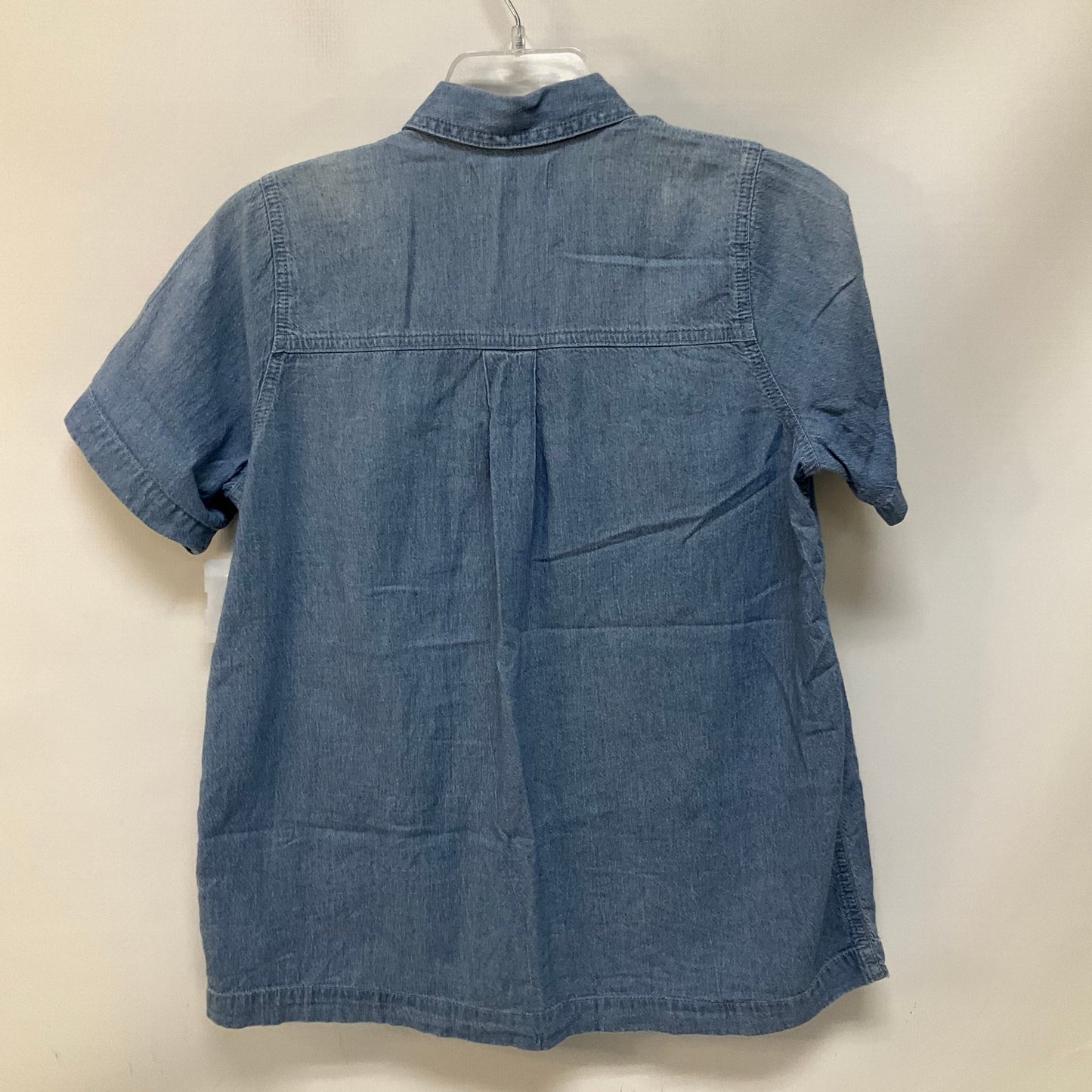 Top Short Sleeve By Madewell In Blue Denim, Size: Xxs