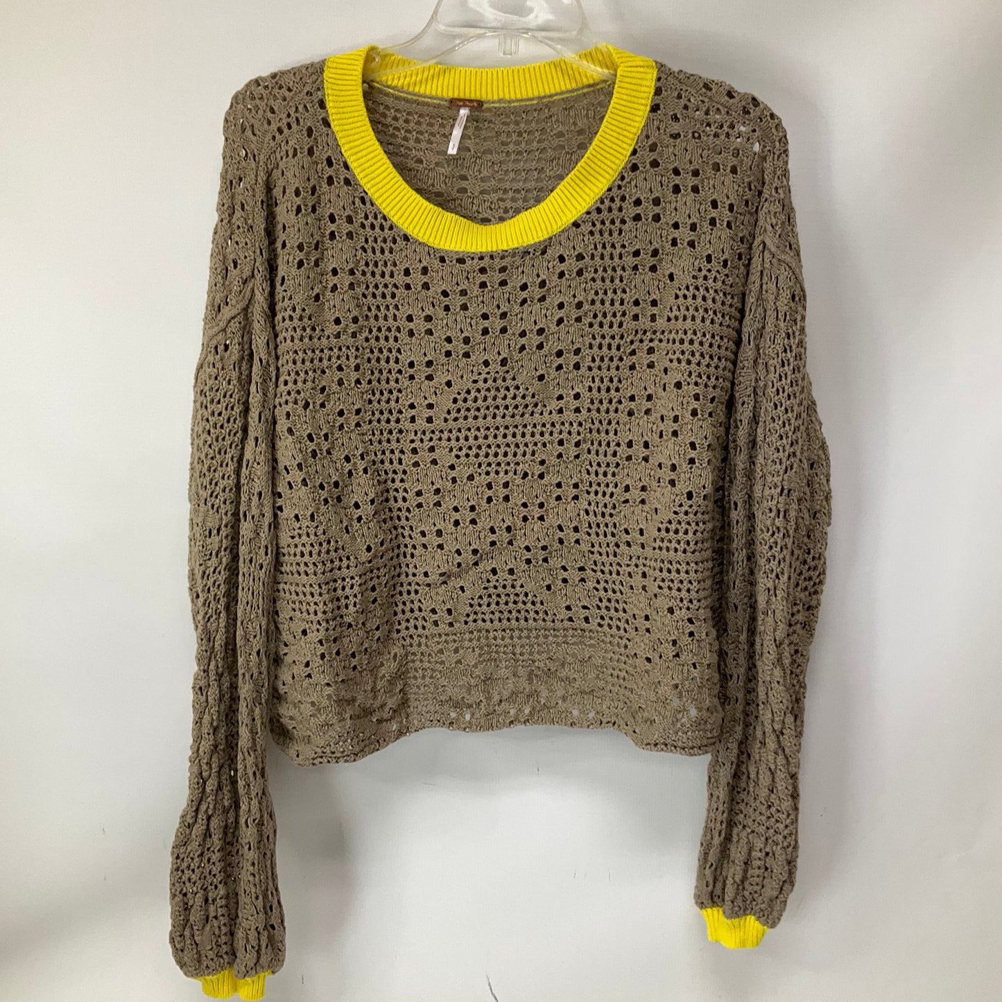 Sweater By Free People In Tan & Yellow, Size: S