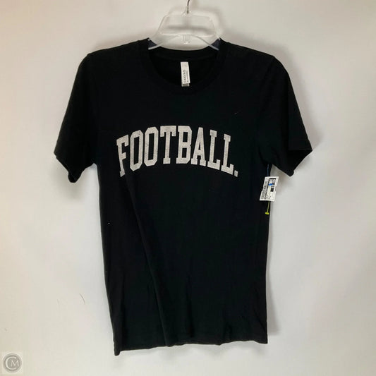 Top Short Sleeve By Bella + Canvas In Black, Size: S