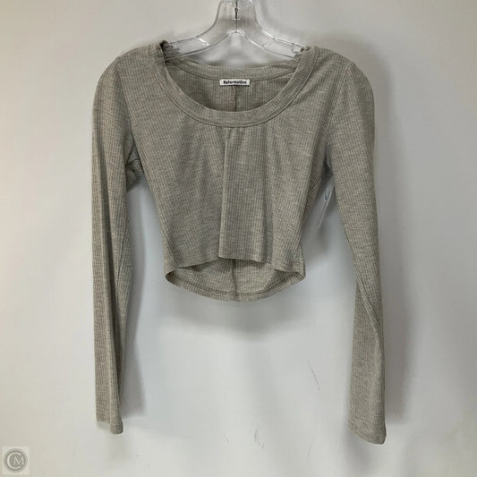 Top Long Sleeve By Reformation In Grey, Size: S