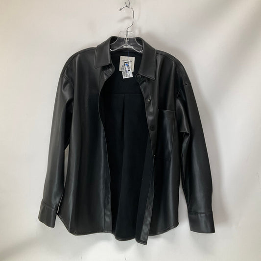 Jacket Leather By Abercrombie And Fitch In Black, Size: Xs