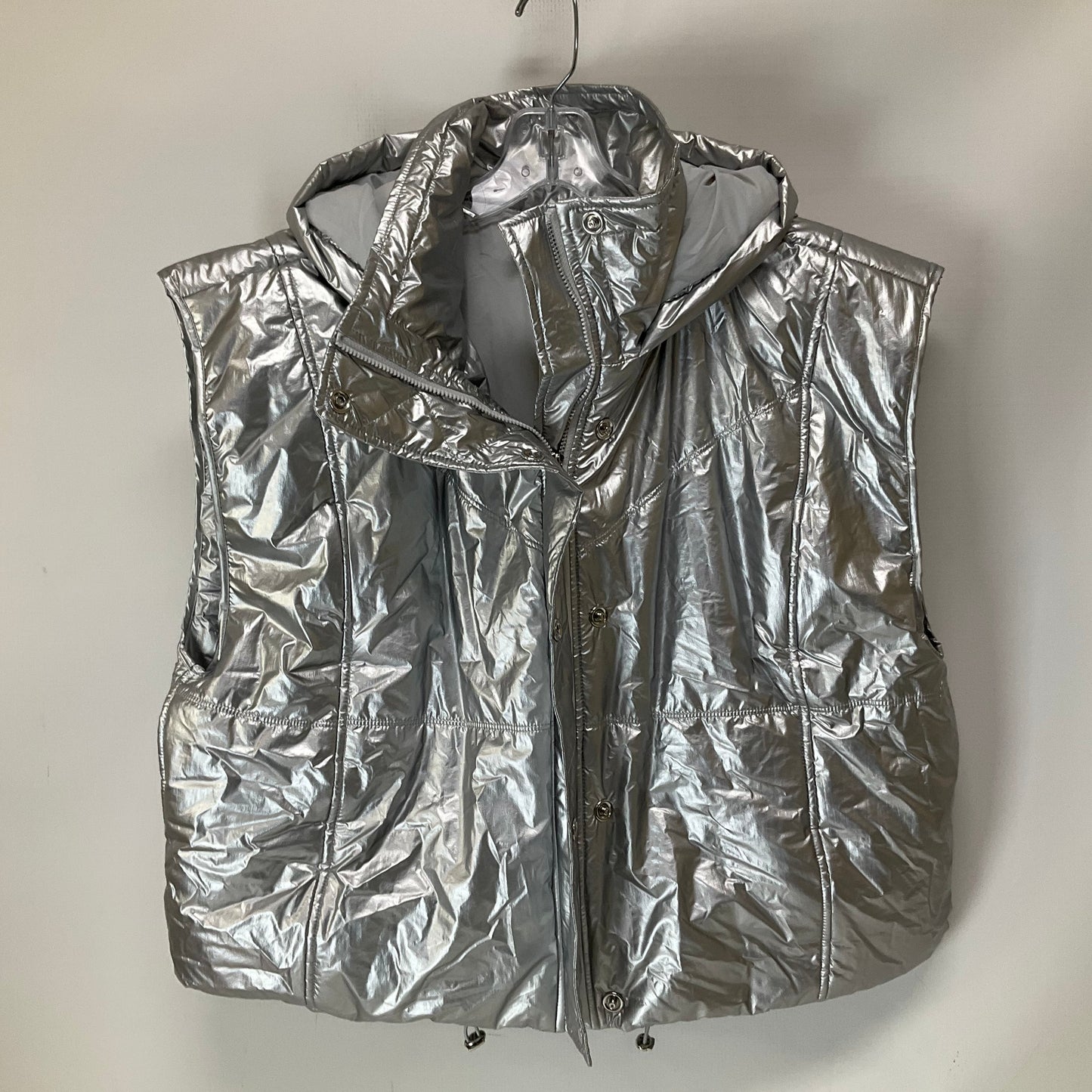 Vest Puffer & Quilted By Daily Practice By Anthropologie In Silver, Size: L