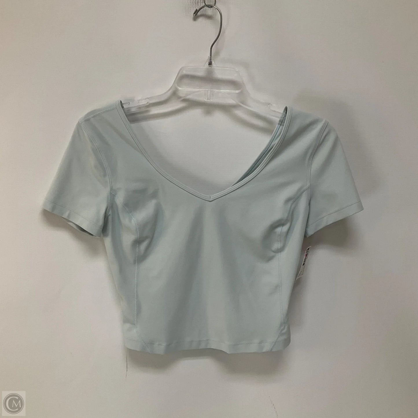Athletic Top Short Sleeve By Lululemon In Teal, Size: 6