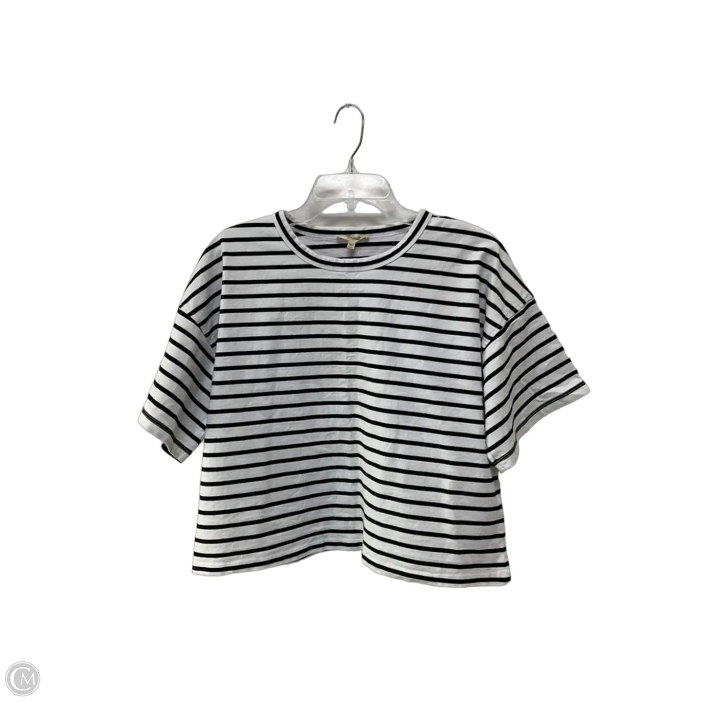 Top Short Sleeve Basic By Madewell In Striped Pattern, Size: Xl