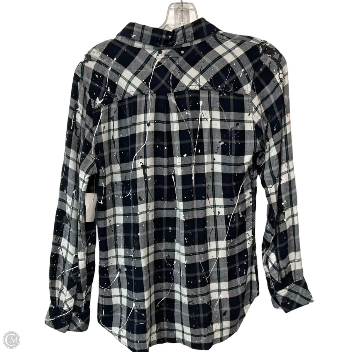 Top Long Sleeve By Rails In Plaid Pattern, Size: S