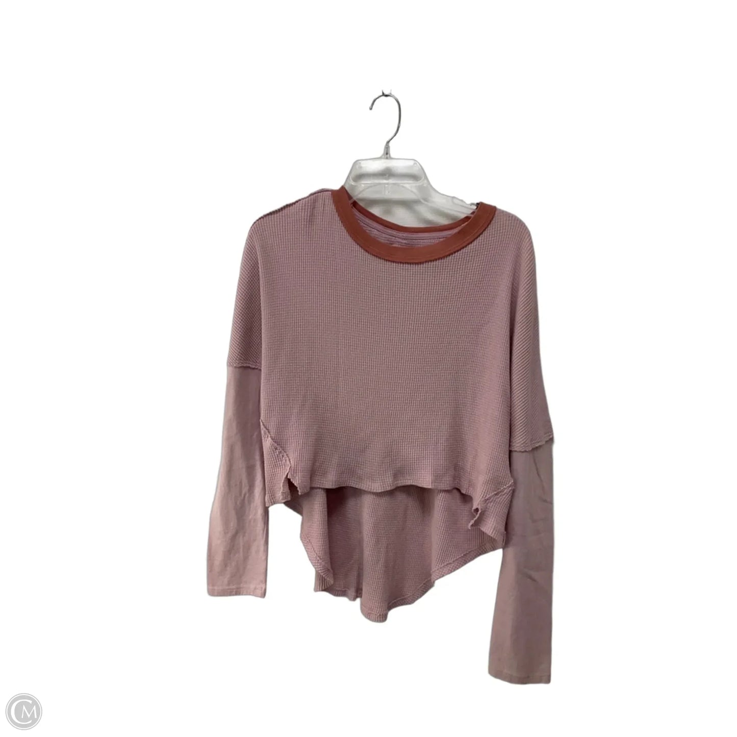 Top Long Sleeve By Free People In Pink, Size: Xs