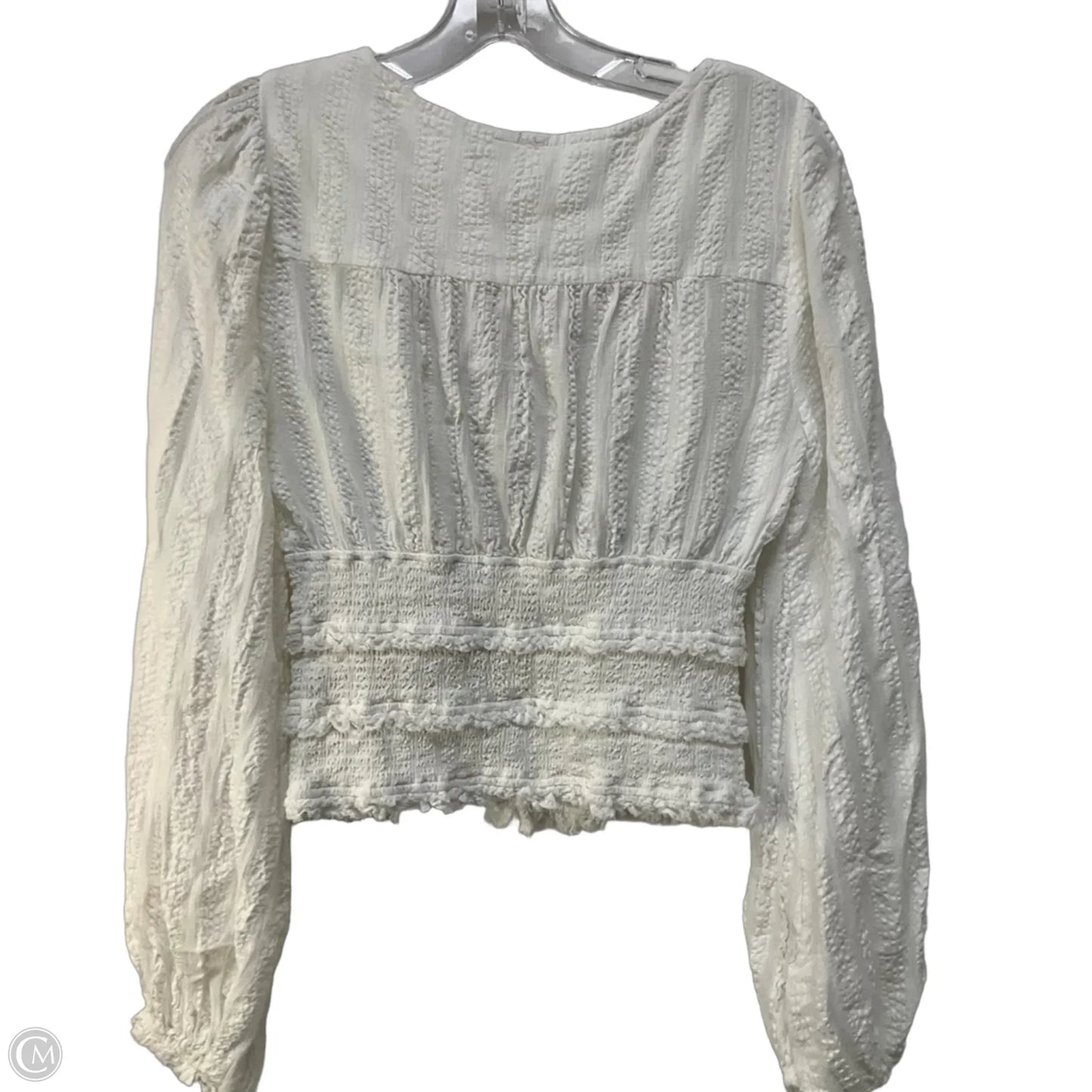 Top Long Sleeve By Free People In White, Size: M