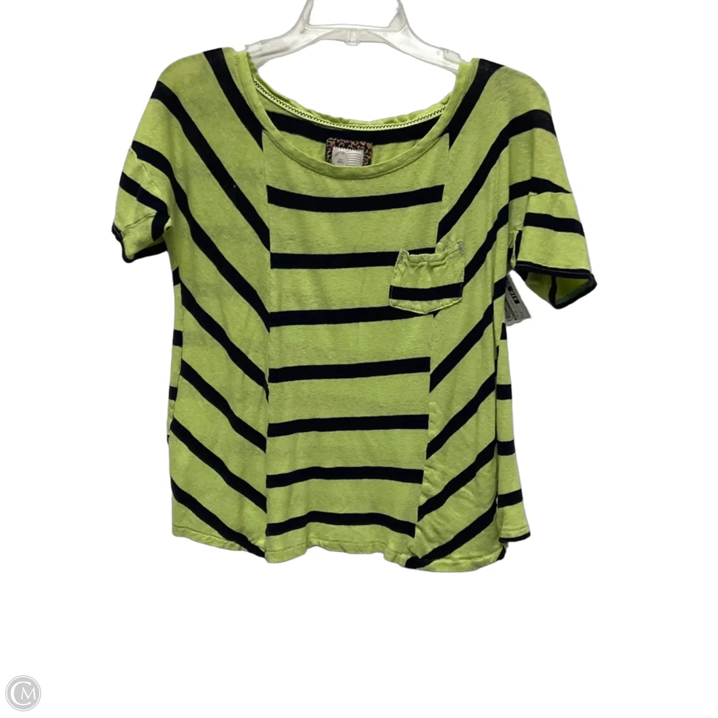 Top Short Sleeve By Anthropologie In Striped Pattern, Size: S