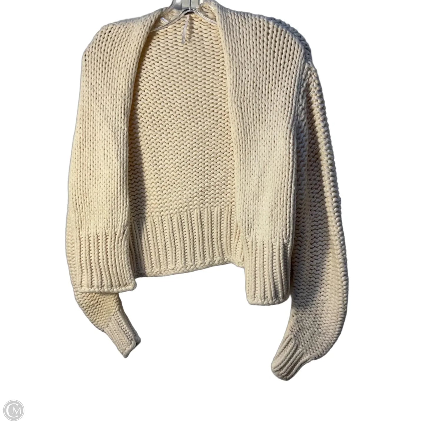 Sweater Cardigan By Free People In Cream, Size: M