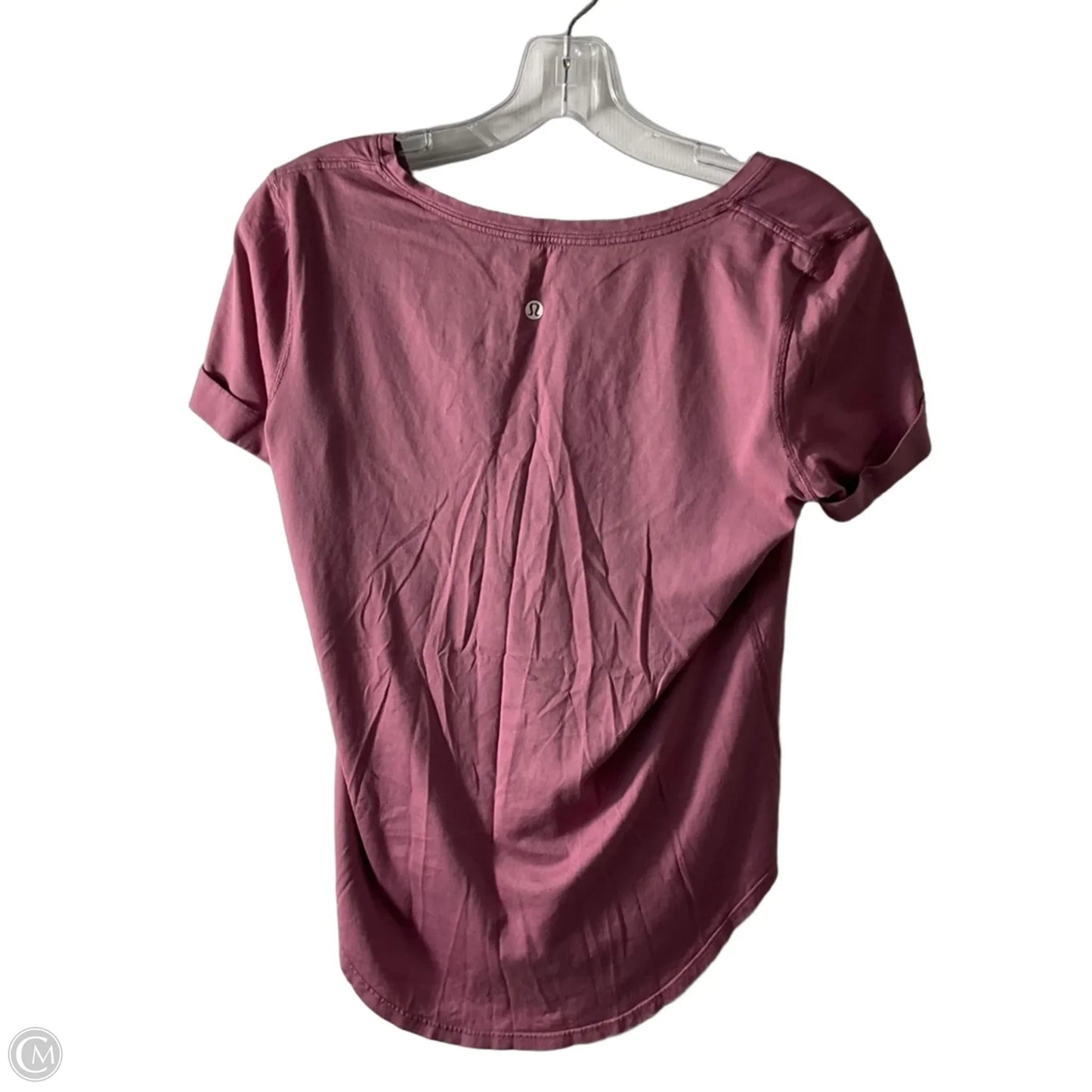 Athletic Top Short Sleeve By Lululemon In Purple, Size: 4