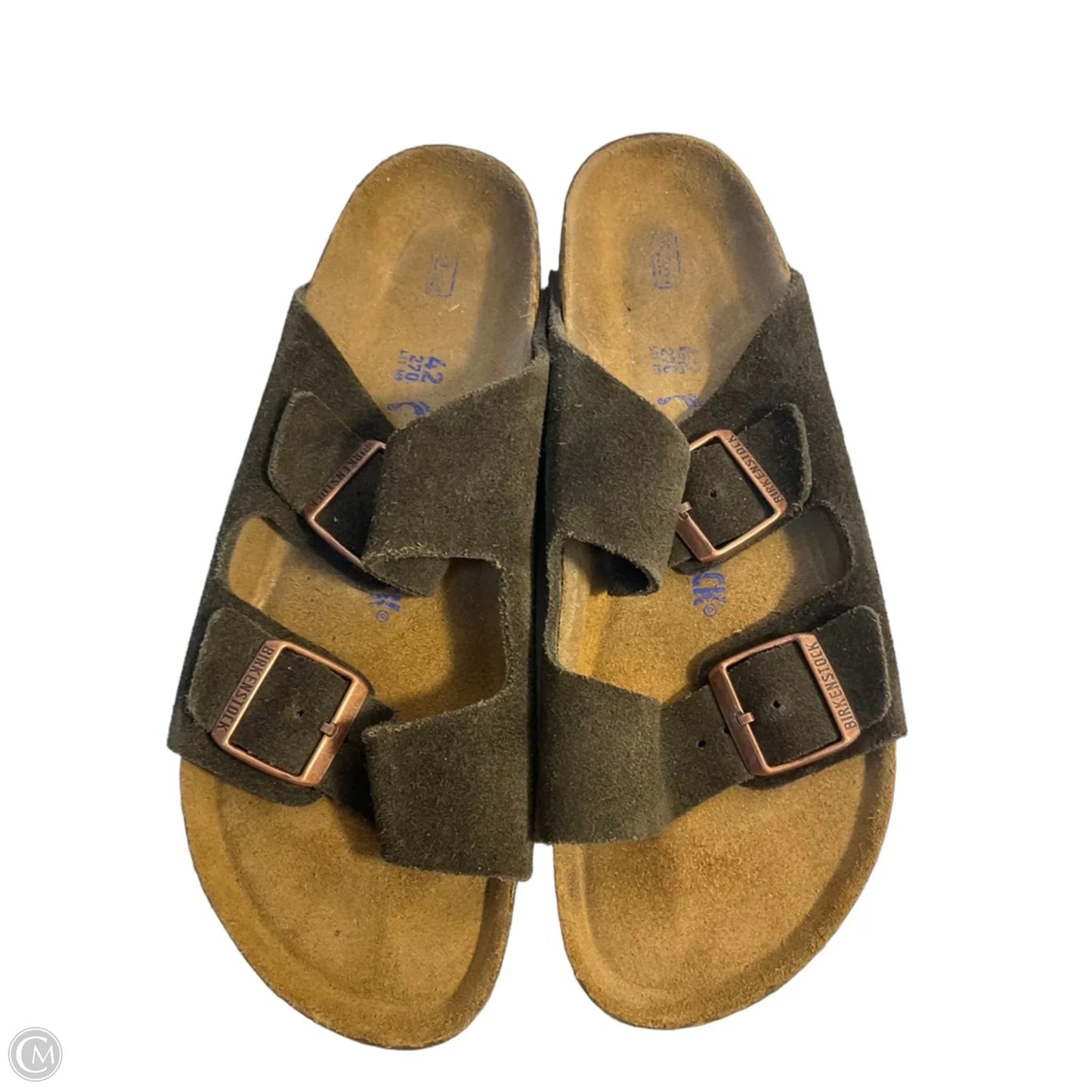 Sandals Flats By Birkenstock In Brown, Size: 11