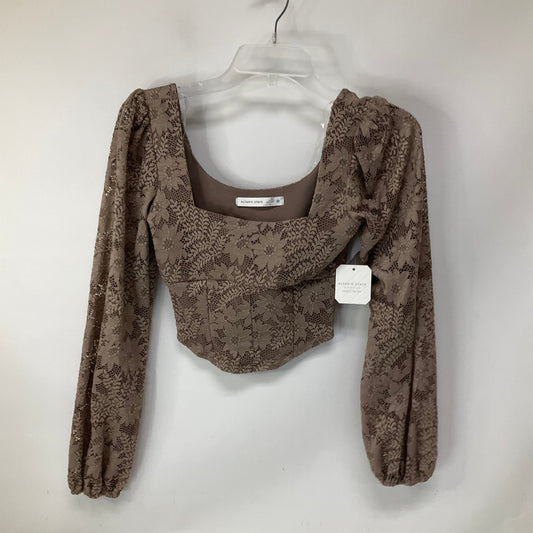 Top Long Sleeve By Altard State In Brown, Size: Xs