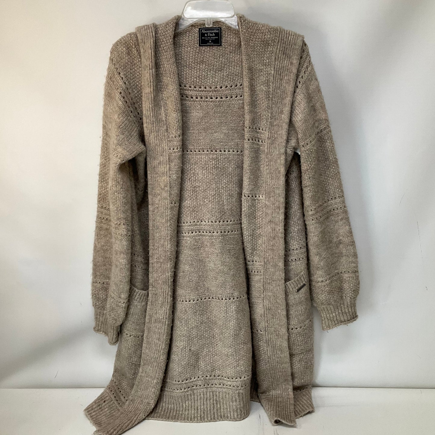 Sweater Cardigan By Abercrombie And Fitch In Tan, Size: M