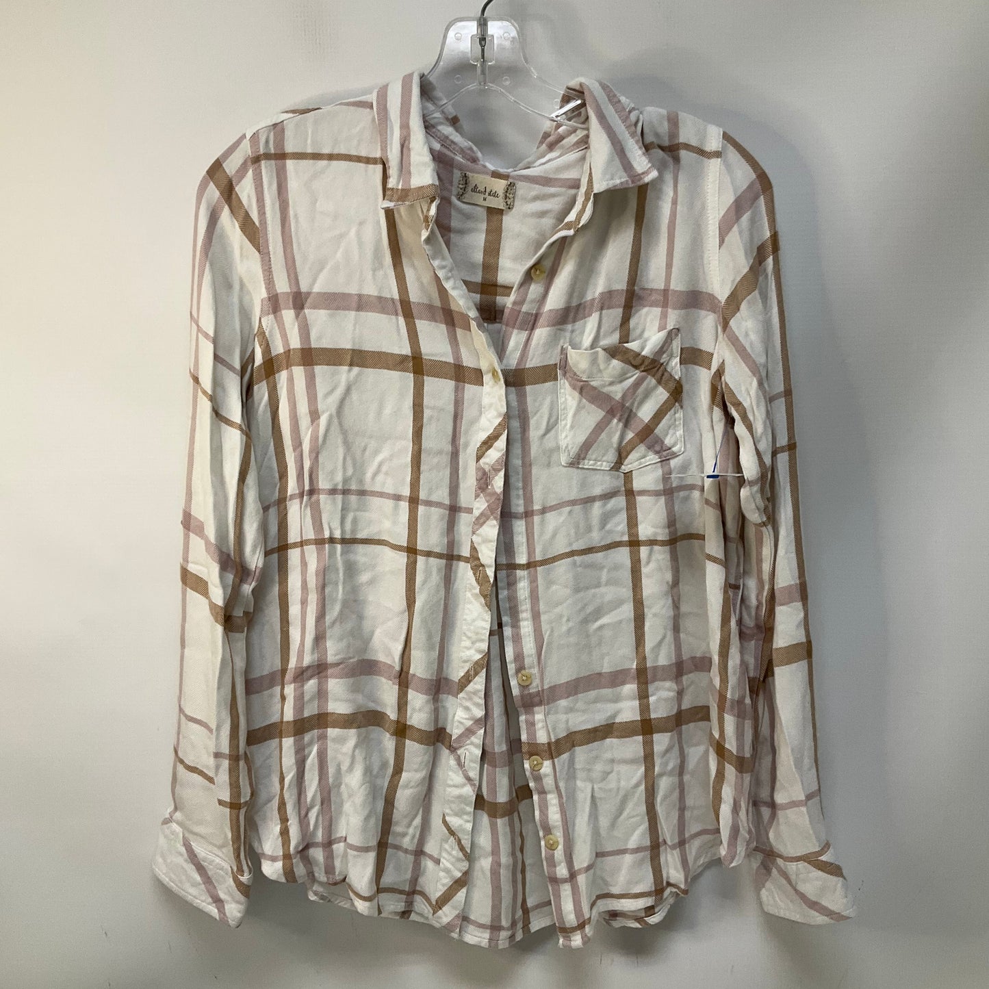 Top Long Sleeve By Altard State In Plaid Pattern, Size: M