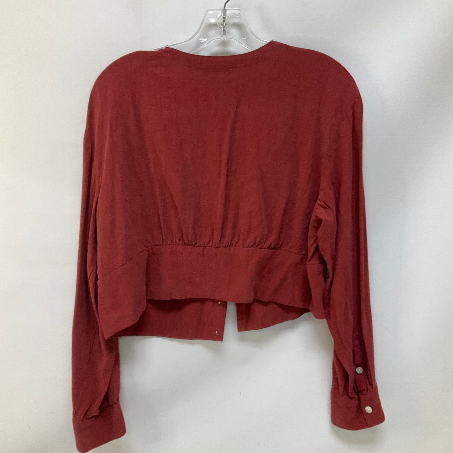 Top Long Sleeve By Madewell In Red, Size: Xl