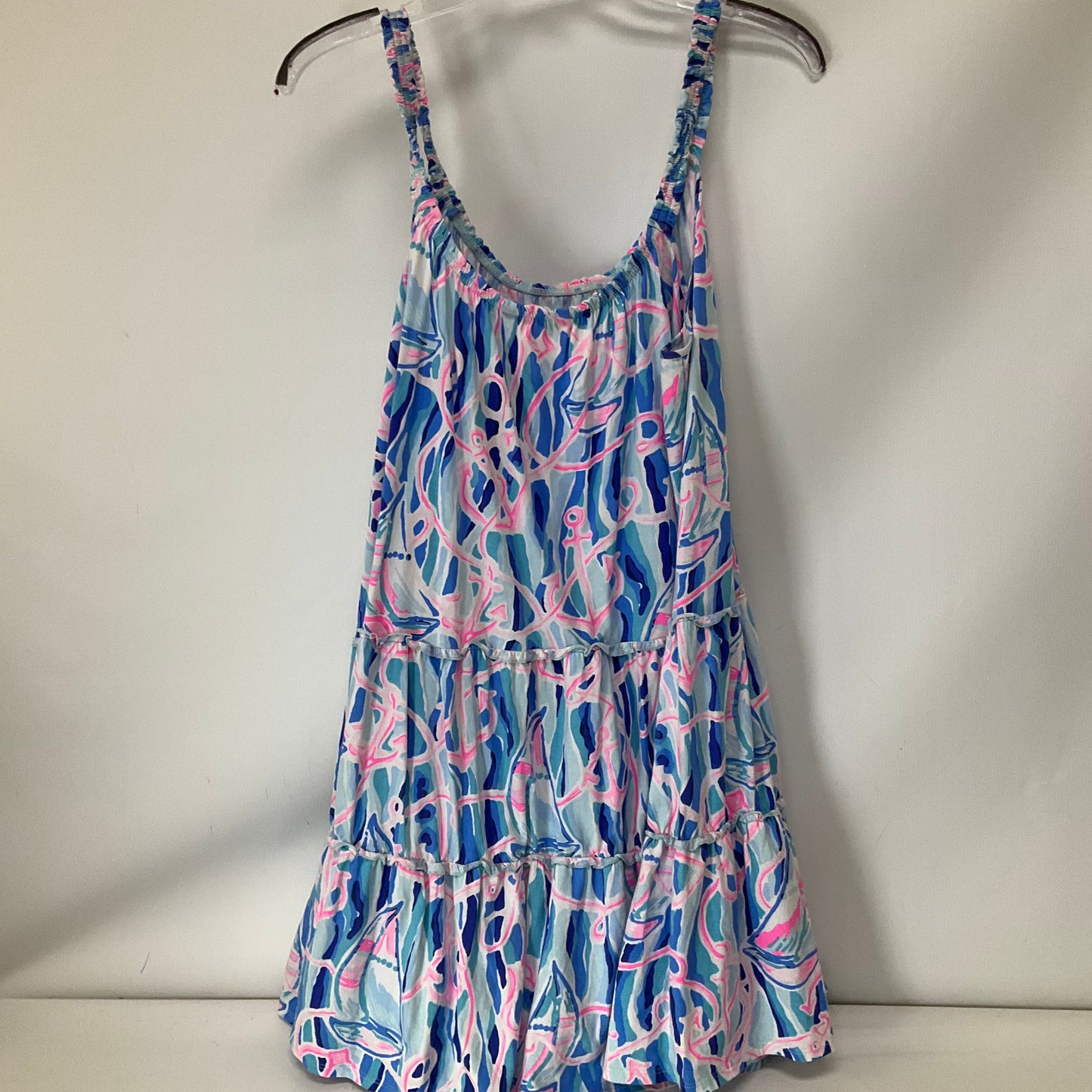 Dress Casual Short By Lilly Pulitzer In Blue & Pink, Size: L