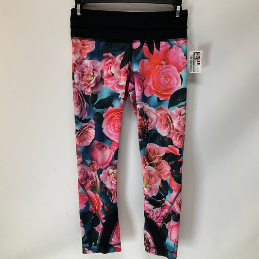 Athletic Leggings Capris By Lululemon In Floral Print, Size: 2