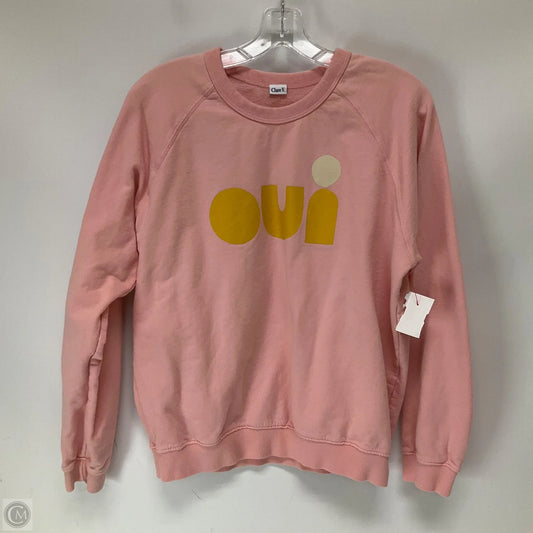 Top Long Sleeve By Clare V. In Pink, Size: M