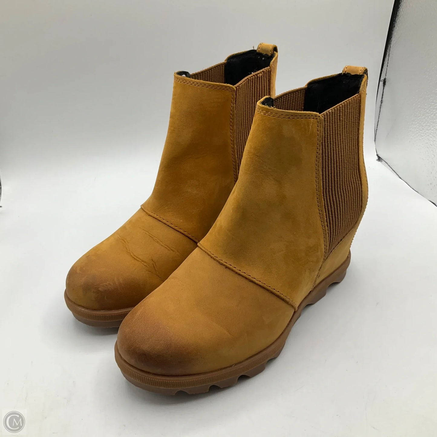 Boots Ankle Heels By Sorel In Brown, Size: 8