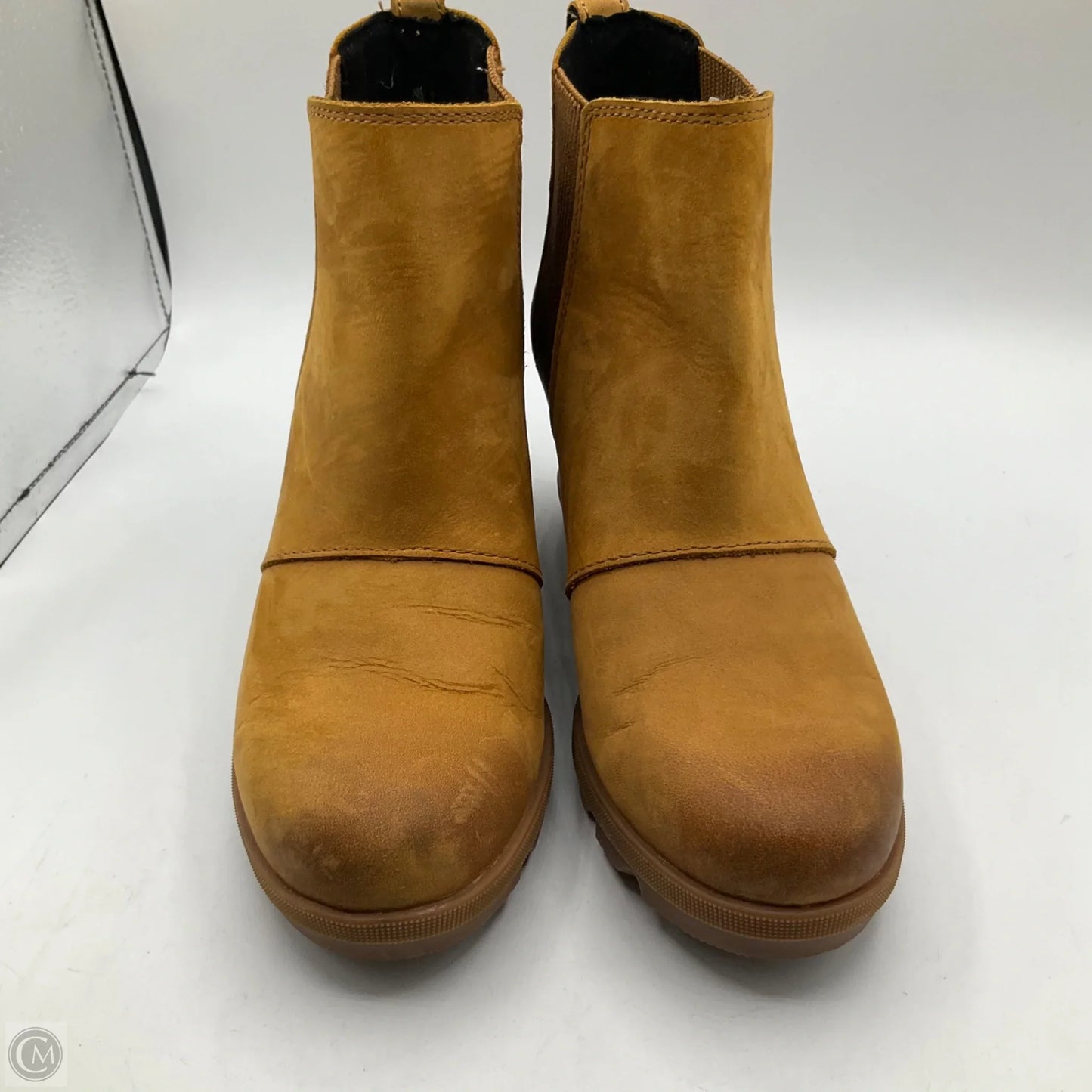 Boots Ankle Heels By Sorel In Brown, Size: 8