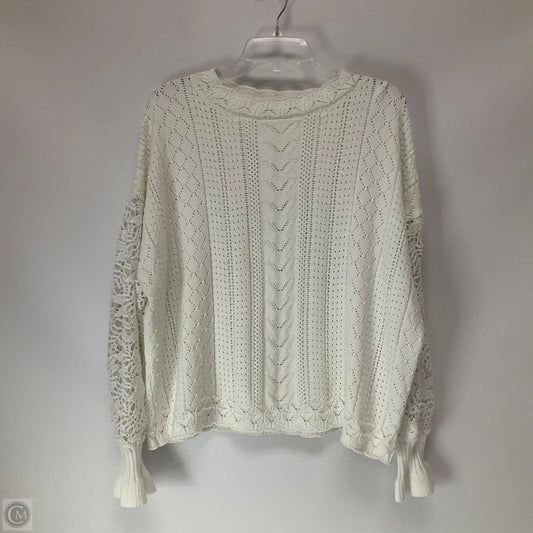 Sweater By Clothes Mentor In White, Size: 2x