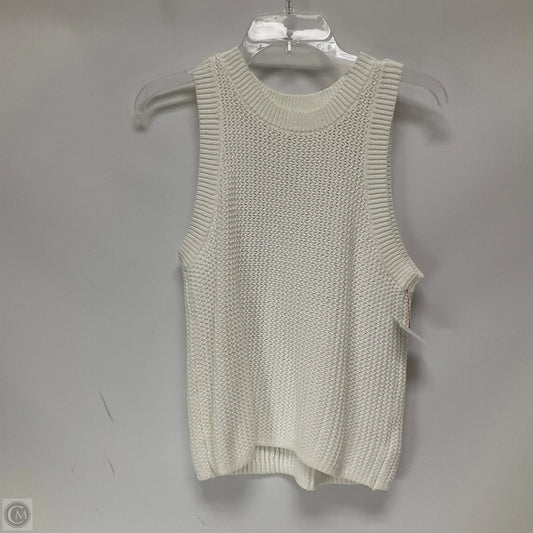 Top Sleeveless By Anthropologie In White, Size: M