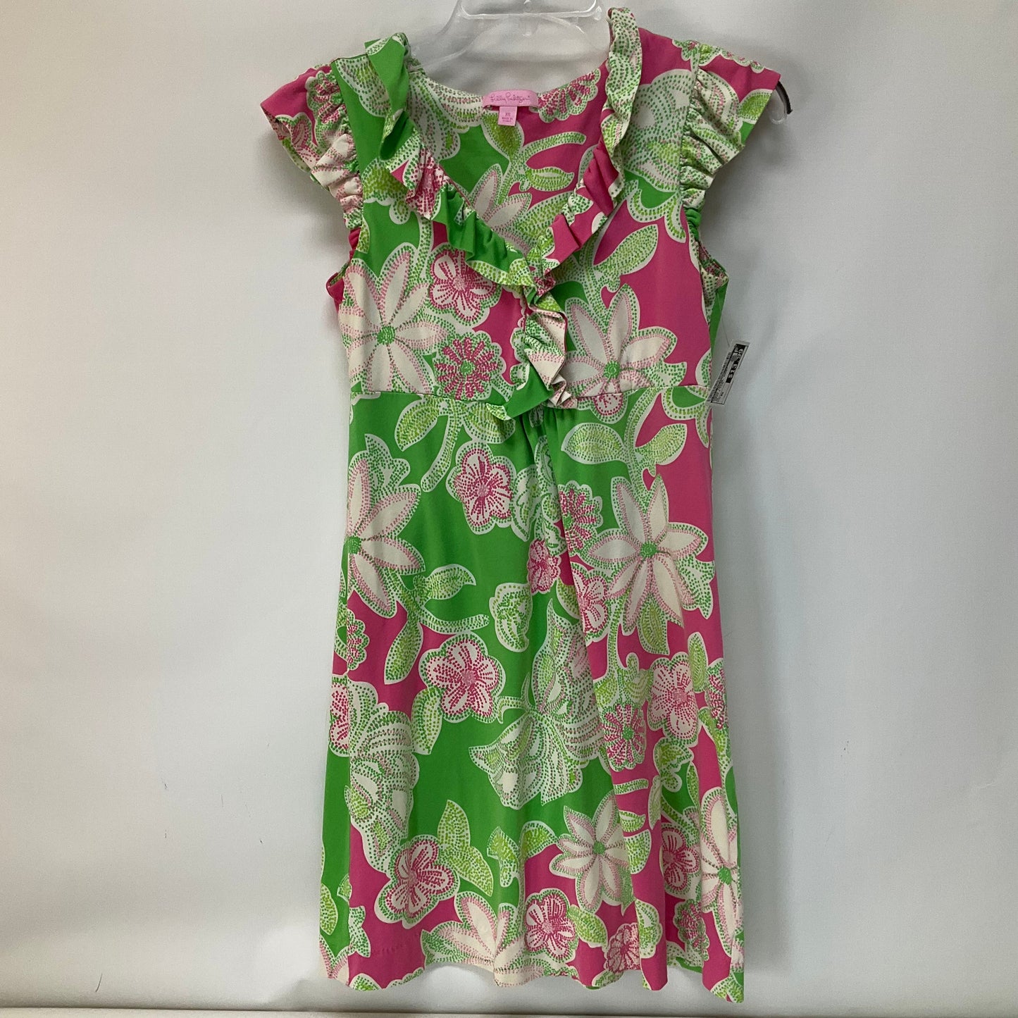 Green & Pink Dress Casual Short Lilly Pulitzer, Size Xs