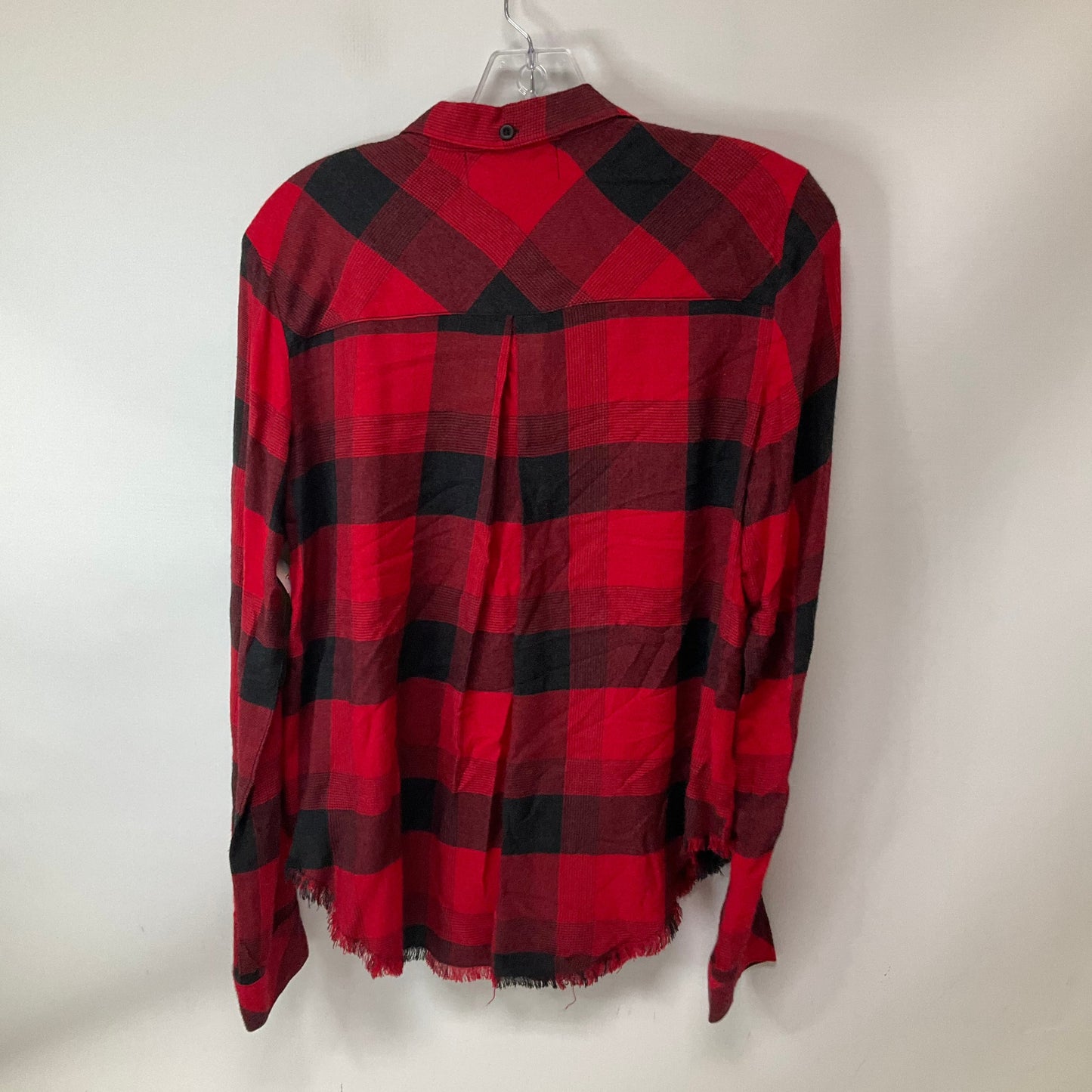 Top Long Sleeve By Cloth And Stone In Red Plaid, Size: Xs