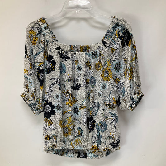 Floral Print Top Short Sleeve Evereve, Size S