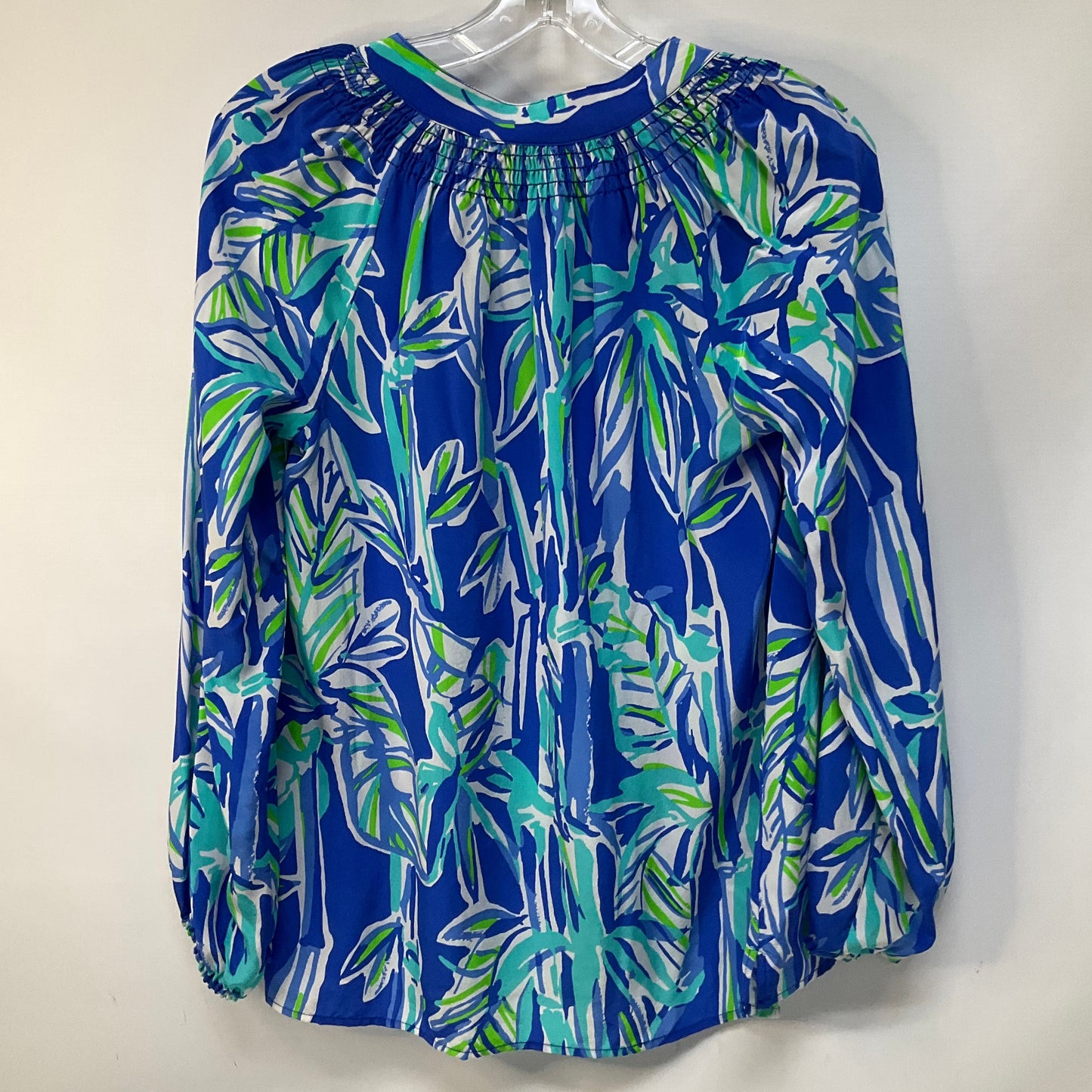 Top Long Sleeve By Lilly Pulitzer In Blue & Green, Size: S