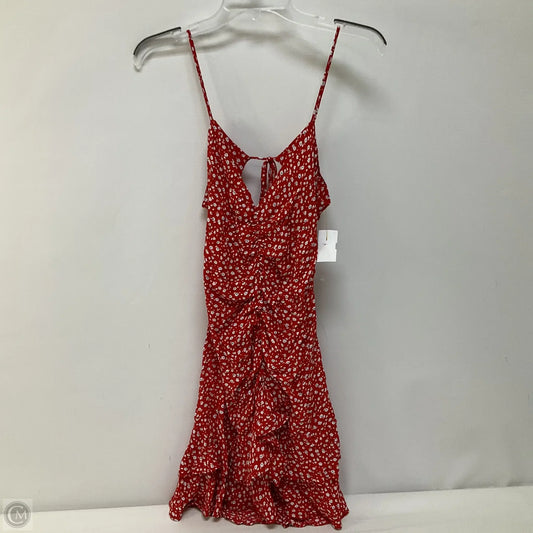 Dress Casual Short By Zara In Red & White, Size: M