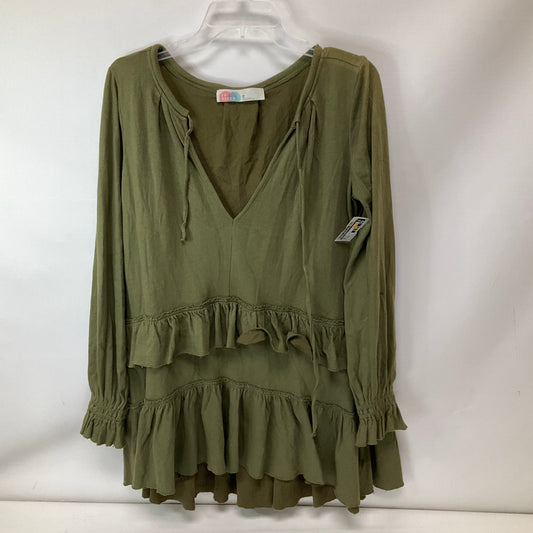 Top Long Sleeve By Free People In Green, Size: Xs