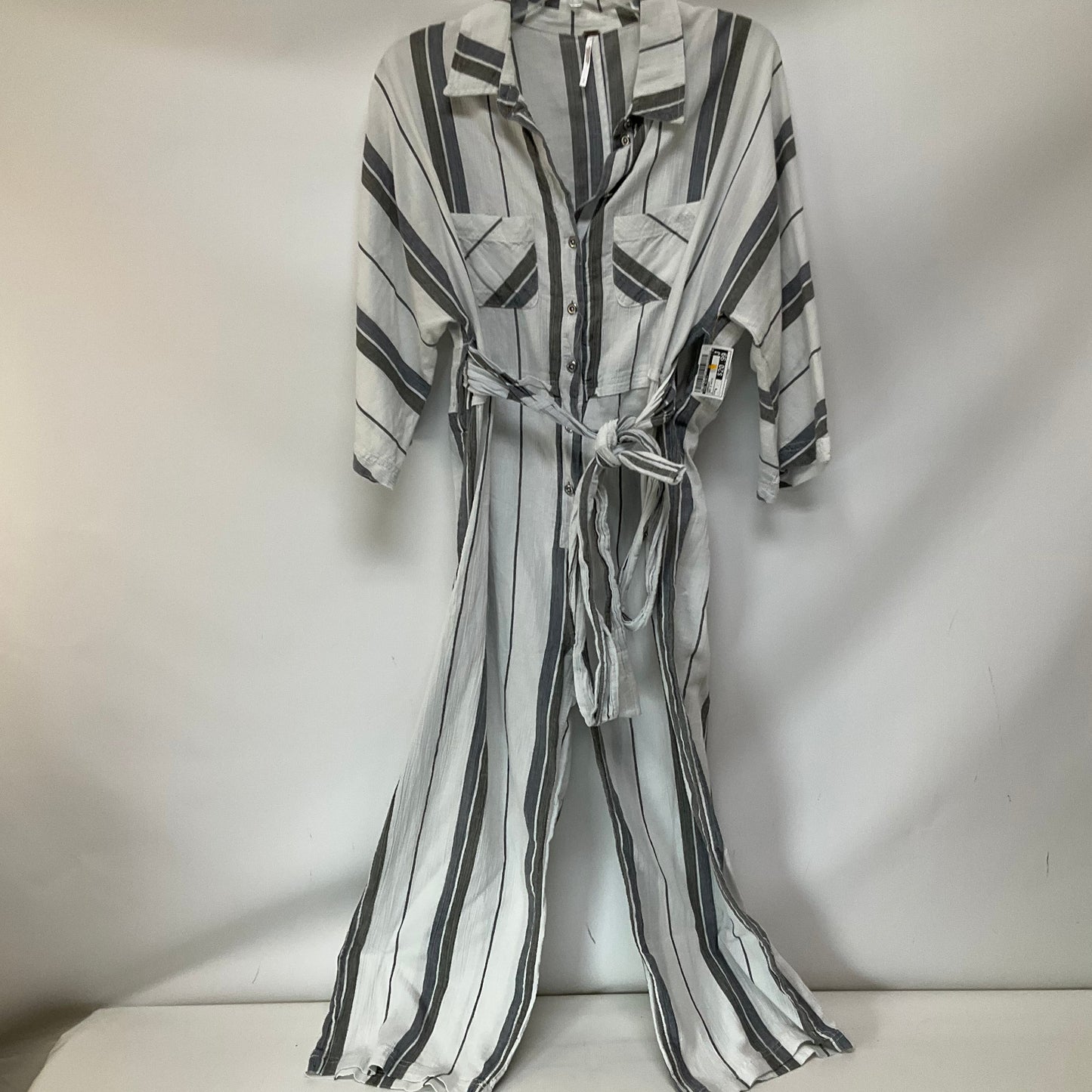 Jumpsuit By Free People In Grey & White, Size: S