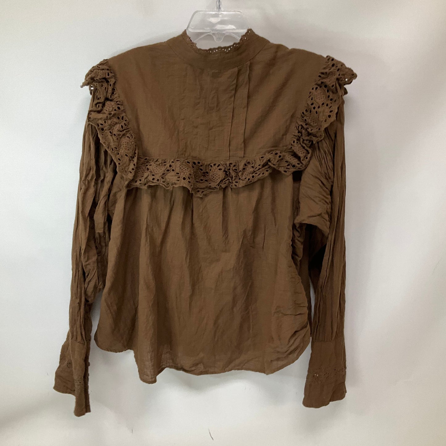 Top Long Sleeve By Free People In Brown, Size: L