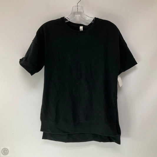 Athletic Top Short Sleeve By Lululemon In Black, Size: 6