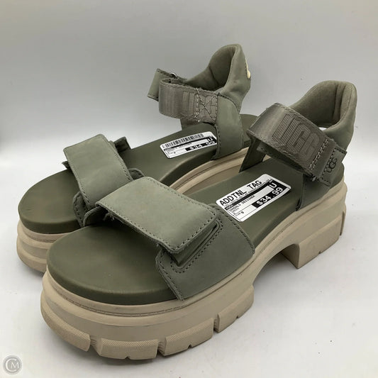 Sandals Designer By Ugg In Green, Size: 9
