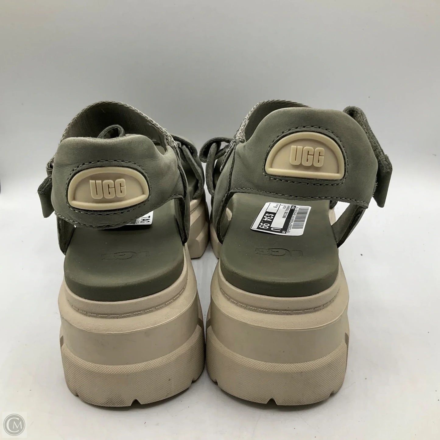 Sandals Designer By Ugg In Green, Size: 9