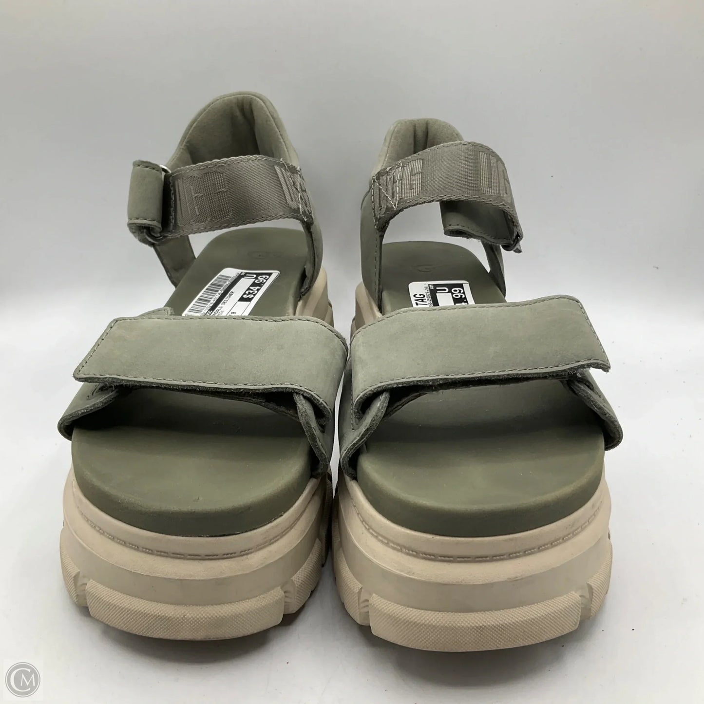 Sandals Designer By Ugg In Green, Size: 9